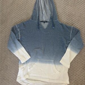 Ocean Drive Blue and Cream Knit Hoodie